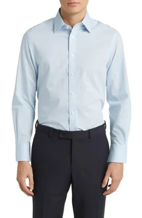 CHARLES TYRWHITT Non-Iron Poplin Shirt in Sky Blue at Nordstrom, Size 16 X 36