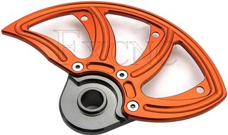 OEM Protector De Disco De Freno, Aluminio Resistente, F&aacute;cil Instalaci&oacute;n, 22 Mm, Color Naranja