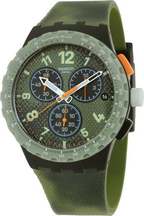 Swatch Midday Camo Chronograph Quartz Green Dial Watch SUSB423