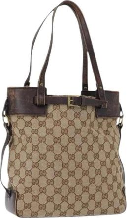 Gucci Pre-owned Tote Bag - Dames - Vintage Shopper - Beige - ONE Size - Vintage