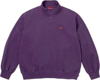 SUPREME SS26 Small Box Half Zip Pullover Dark Purple SUP-SS26-200-PUR