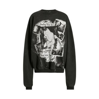Dolce & Gabbana Sweatshirts, female, Black, XS, Black Photographic Print Sweatshirt
