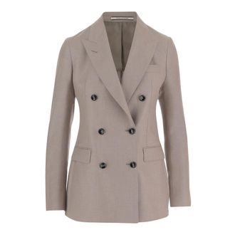 Tagliatore Jassen, Dames, Beige, M, Wol, Parigi Jacket