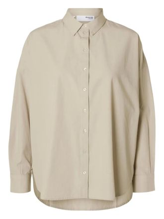 Selected organic cotton shirt - women - Organic Cotton - 34 - Neutrals