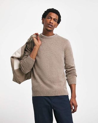 Jacamo Neutral Lambswool Crew Neck