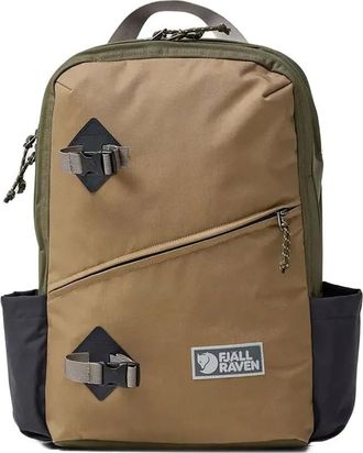 Fjällräven Zaino bicolore con fibbia - Verde