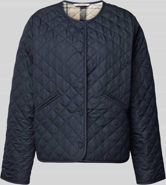 Barbour Regular Fit Steppjacke mit Label Stitching Modell CASHEL in Marine, Gr&ouml;&szlig;e 34
