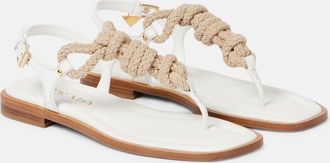 Prada Sandali infradito con pelle