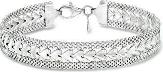 Ross-Simons Italian Sterling Silver Heart-Motif Bracelet