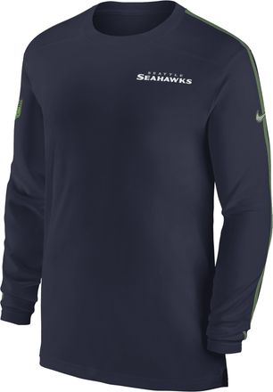 Nike Seattle Seahawks Sideline Coach Nike Mens Dri-FIT NFL Long-Sleeve Top in Blue | 02EV074K78-M60