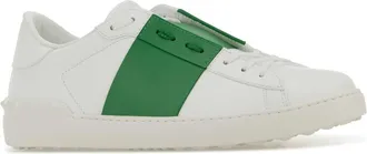 Valentino Garavani Mens Open Sneaker White Calf Leather