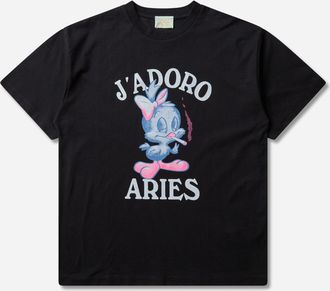 Aries J adoro Weedie Pie T-Shirt Black
