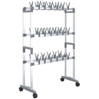vidaXL Shoe Rack with Wheels Silver 66x27x100 cm Vidaxl