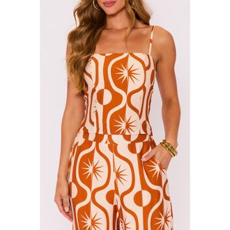 VICI Collection Valencia Geometric Print in Rust/Sand at Nordstrom, Size X-Small