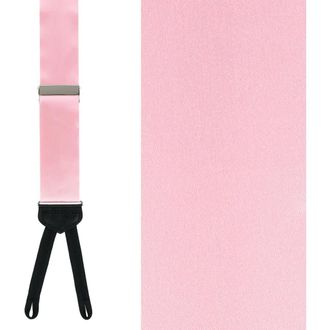 Trafalgar Store Big & Tall Sutton Solid Silk Formal End Suspenders in Pink at Nordstrom, Size One Size Big