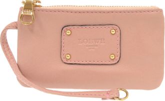 Loewe Pink Leather Coin Purse/Coin Case (Pre-Owned)