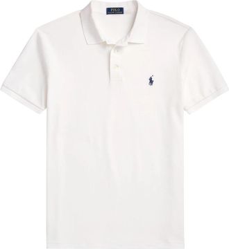 Polo Ralph Lauren Stretch Cotton Mesh Slim Fit Polo - Heren - Polos - Wit - L - Katoen - Tops
