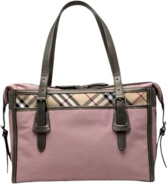 Burberry Borsa Pre-owned Vintage in Tela - - Pre-owned - Donna - Rosa - ONE SIZE