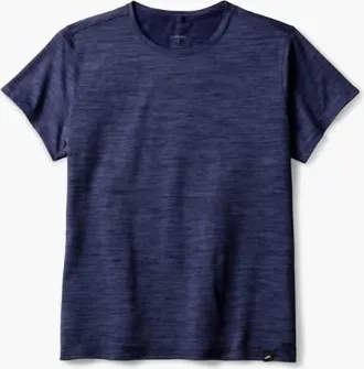 Brooks Womens Luxe Short Sleeve Top In Heather Midnight