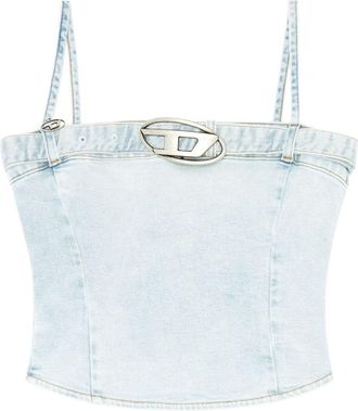 Diesel De-Lucy-S denim tank top - women - Cotton - S - Blue