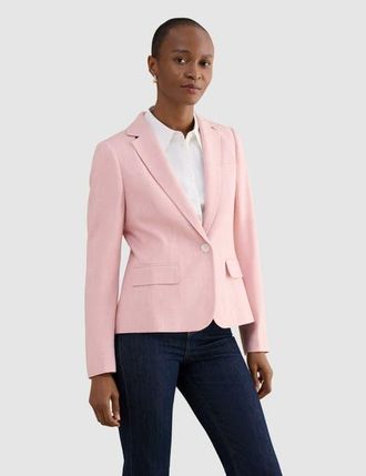 Hobbs London Blake Single-Button Tailored Blazer in Pink Ivory at Nordstrom, Size 10