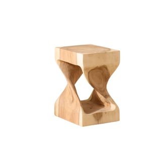 Wabi Home Mesita de noche de madera maciza 30x45cm