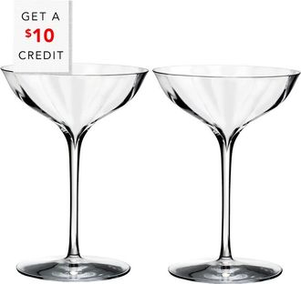 Waterford Elegance Champagne Belle Coupes (Set Of 2) With $10 Credit