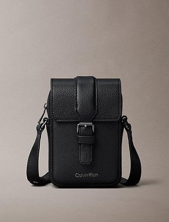 Calvin Klein Slim leren reportertas