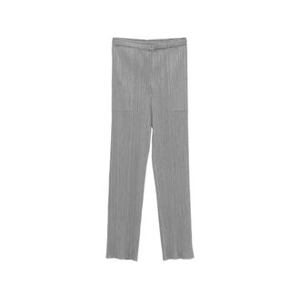 Issey Miyake Pleated-design Cropped Trousers