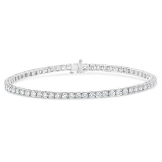 House of Brilliance IGI Certified 5.0 Cttw Diamond 14K White Gold Tennis Bracelet at Nordstrom