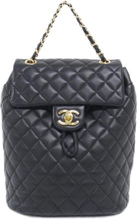 Chanel Black Leather Backpack (Pre-Owned)