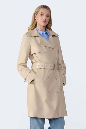 FURNIQ Soho Leather Jacket in Beige at Nordstrom, Size X-Small