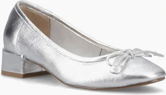 Hush Puppies Womens Silvia Womens Ballerina Court - Silver - Size: 7