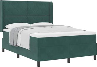vidaXL Cama Tipo Box Spring Verde Oscuro 160 X 200 Cm Terciopelo Vidaxl