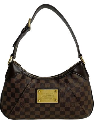 Louis Vuitton Brown Leather Pvc Handbag Shoulder Bag Tote Bag (Pre-Owned)