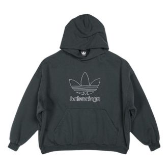 Balenciaga x adidas Logo Oversized Hoodie Green White 712396TNVA93775