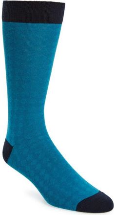 Ted Baker Oakwood Geometric Socks in Teal at Nordstrom