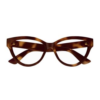 Gucci Gucci Gg1581o Linea Gg Logo 002 Havana Glasses