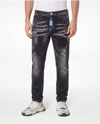 Philipp Plein New Tapered Fit Jeans Basic Men in Shark Wave at Nordstrom, Size 32