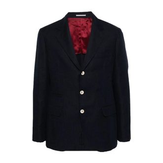 Brunello Cucinelli Blazers, male, Blue, M, Elegant Blazer for Stylish Look