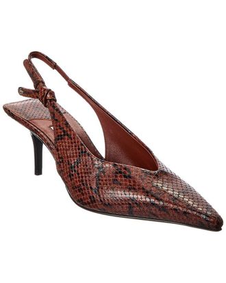 Jimmy Choo London Camie 65 Snake-Embossed Leather Slingback Pump