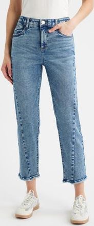 Wit & Wisdom Twist Seam High Waist Ankle Jeans in Mid Blue at Nordstrom Rack, Size 12