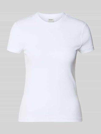 Stefanel Slim Fit T-Shirt mit Rundhalsausschnitt Modell COSTINA in Offwhite, Gr&ouml;&szlig;e XL