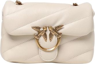 Pinko Cross Body Bags, female, White, ONE SIZE, Love Birds Mini Quilted Bag