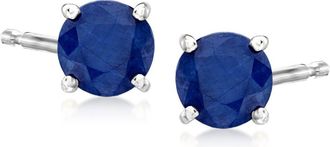 Ross-Simons Sapphire Stud Earrings in 14kt White Gold
