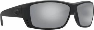 Costa Unisex Cat Cay Polarized Sunglasses In Blackout Gray Silver Mirror
