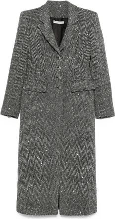 Alessandra Rich Cappotto con paillettes - Grigio