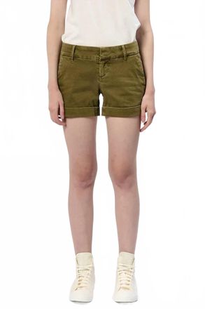 Dear John Denim Mid-Rise Hampton Shorts In Olive Branch