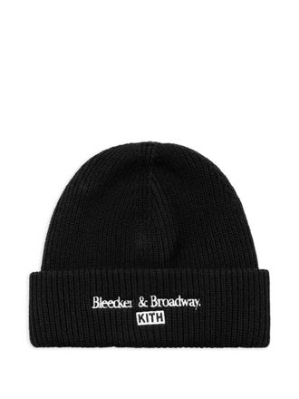 Kith Mia embroidered beanie - men - Fabric - One Size - Black