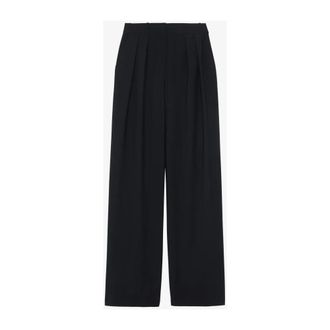 Frankie Shop Ripley Pleated Trousers - female - The Frankie Shop - Wide Trousers - Black - L - Trousers